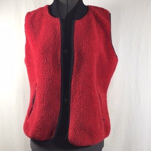Copper Key Red Vest w Black Trim Size M